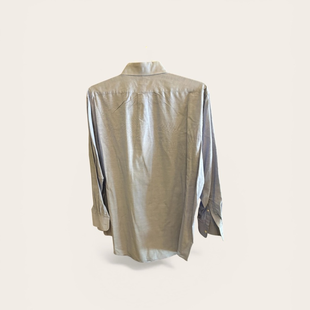 Lands' End Men's Long-Sleeve Dress Shirt in Light Gray